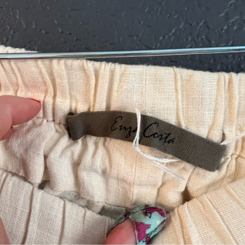 ENZA COSTA • Linen cropped drawstring pants • Small - Picture 3 of 7